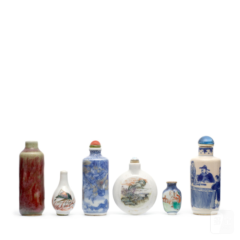 十九世紀 瓷胎鼻煙壺六件 | SIX PORCELAIN SNUFF BOTTLES